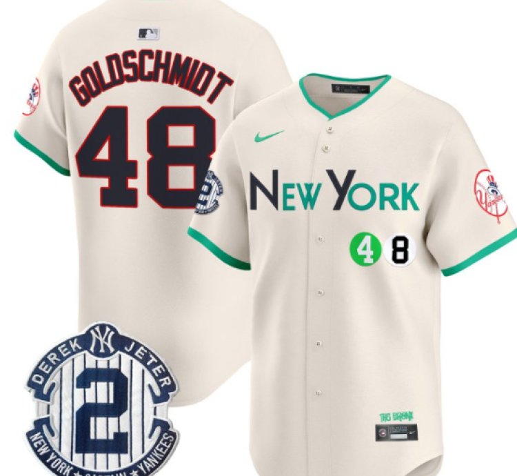 Paul Goldschmidt Jersey 48 New York Yankees City Premier Limited Stitched Cream