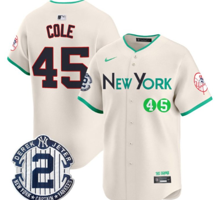 Gerrit Cole Jersey 45 New York Yankees City Connect Vapor Premier Limited Stitched Cream