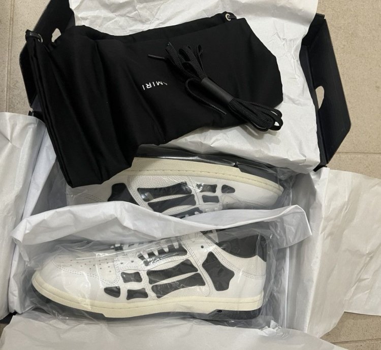 Amiri Skeleton Low Top Sneakers Sz 4310us