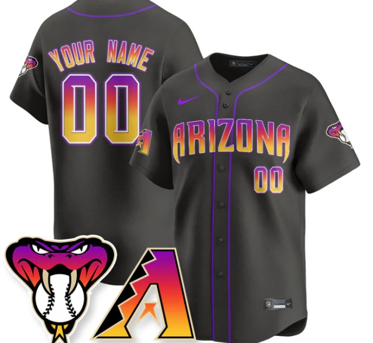 Custom Arizona Diamondbacks Jersey 2025 City Connect Concept Stitched Black