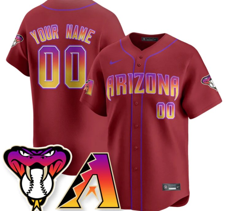 Custom Arizona Diamondbacks Jersey 2025 City Connect Concept Stitched Red