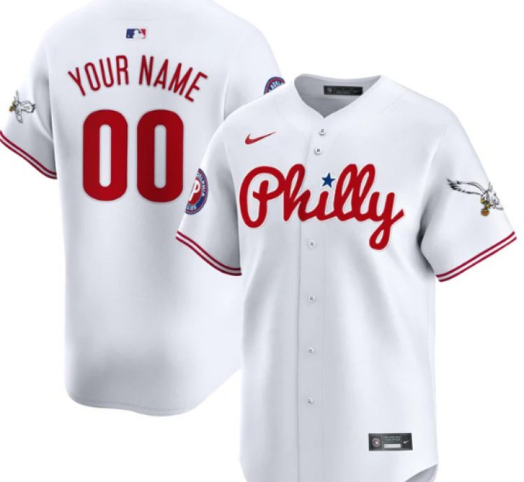 Custom Phillies And Eagles Jersey Name Number Vapor Premier Limited Stitched White