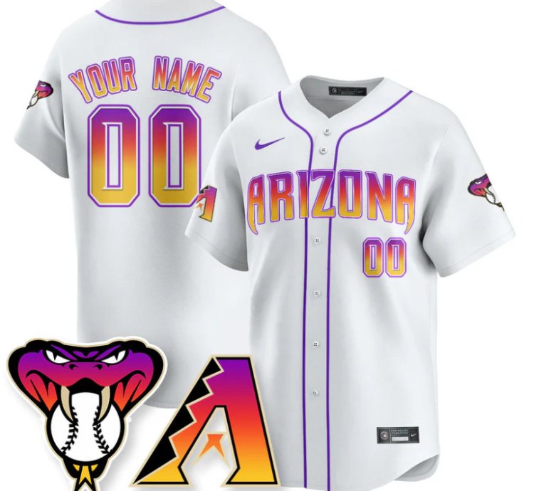 Custom Arizona Diamondbacks Jersey 2025 City Connect Concept Stitched White