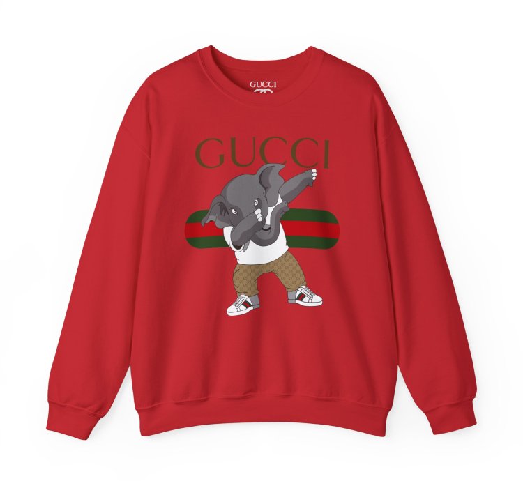 Gucci Elephant Red Sweatshirt - Size Usa