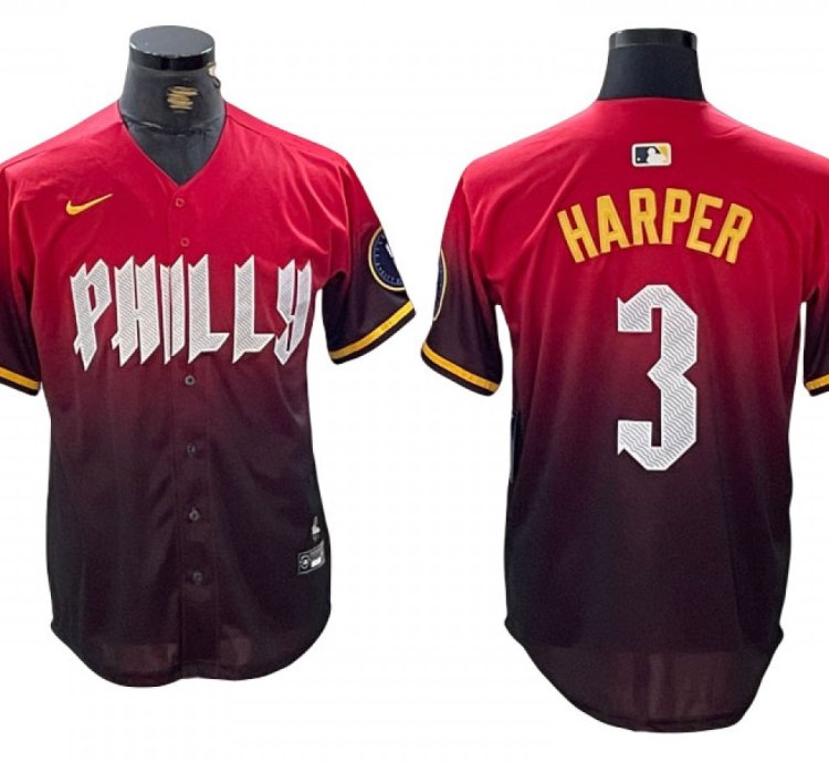 Philadelphia Phillies 3 Bryce Harper City Connect Limited Jersey - Red