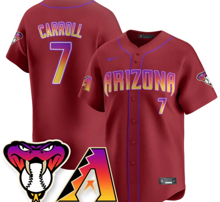 Corbin Carroll Jersey 7 Arizona Diamondbacks 2025 City Connect Concept Stitched Red