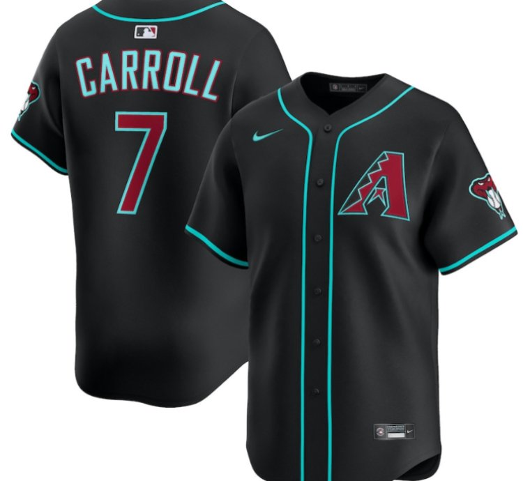 Corbin Carroll 7 Arizona Diamondbacks Alternate Limited Player Men Jersey - Black