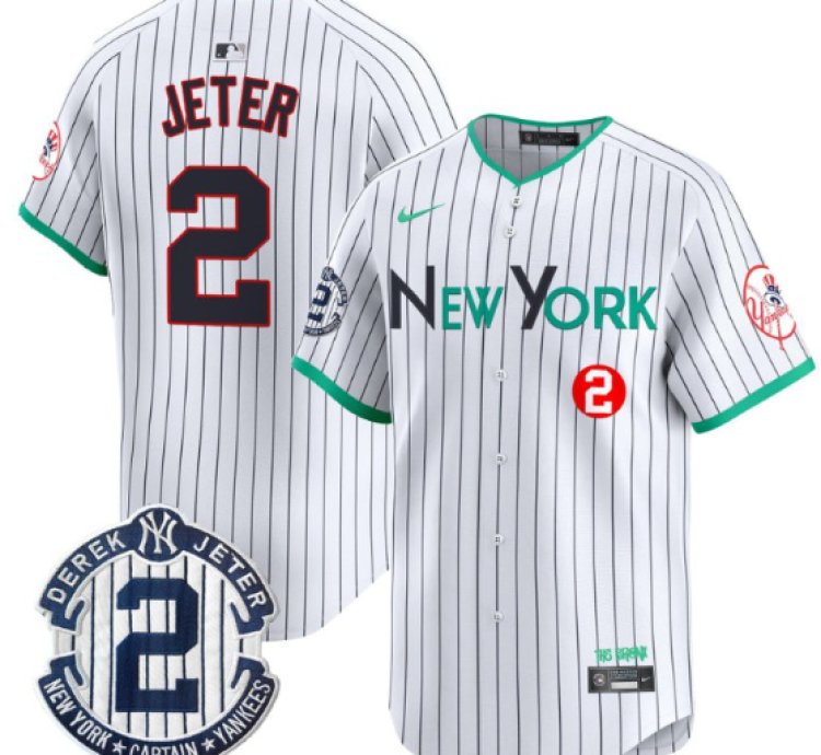 Derek Jeter Jersey 2 New York Yankees City Connect Vapor Premier Limited Stitched Pinstripe