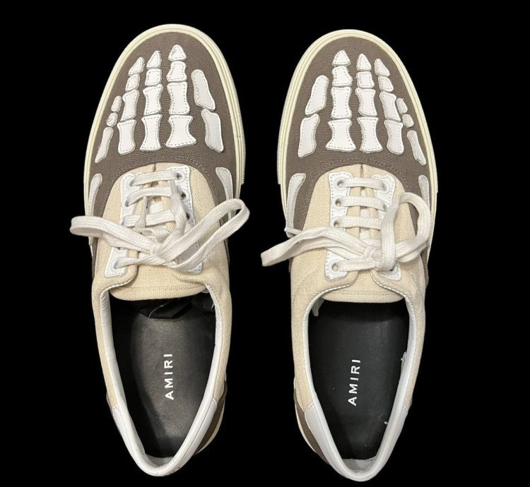 Amiri Skeleton Slate Grey Natural White