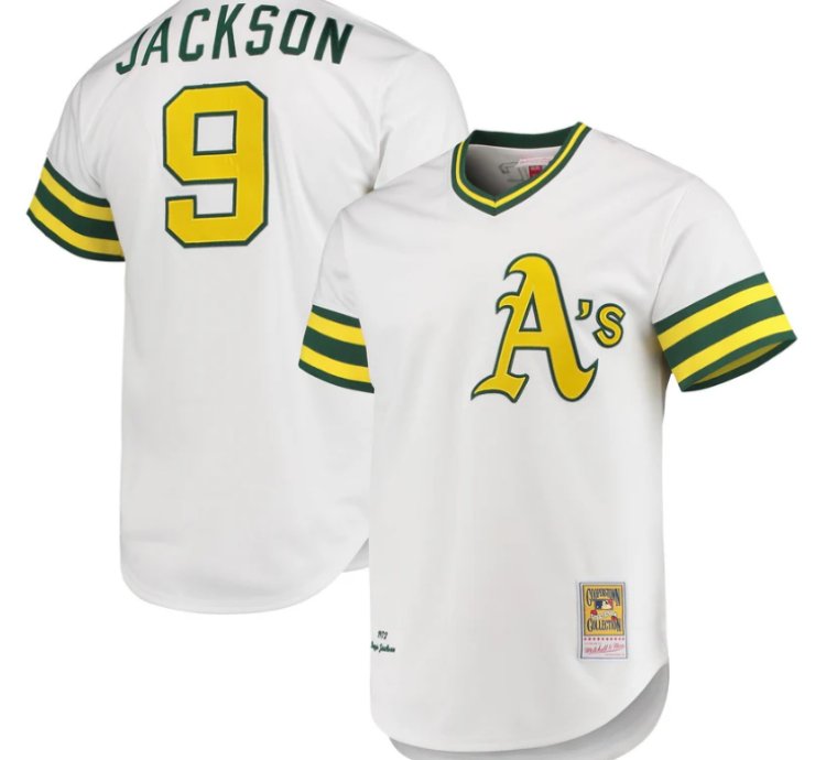 Reggie Jackson Oakland Athletics 1972 Cooperstown White Jersey - All Stitched