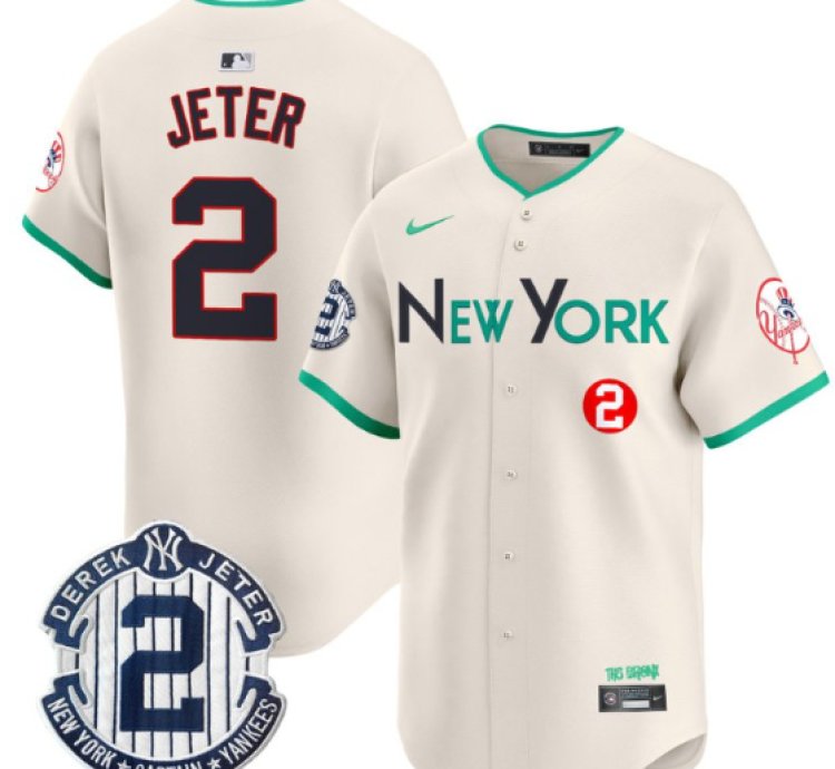 Derek Jeter Jersey 2 New York Yankees City Connect Vapor Premier Limited Stitched Cream