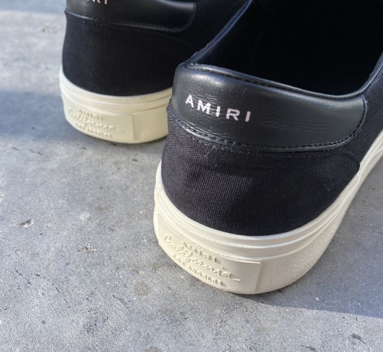 Amiri Skeleton Slip Ons In Black