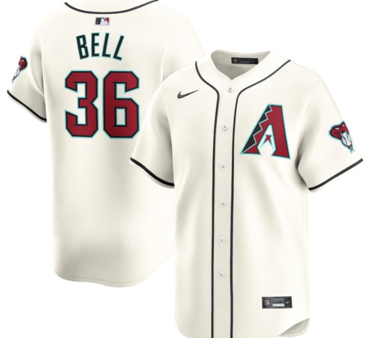 Josh Bell 32 Arizona Diamondbacks Home Limited Player Men Jersey - White