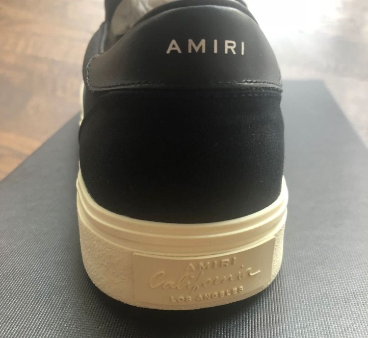 Amiri Skeleton Slip Ons In Black
