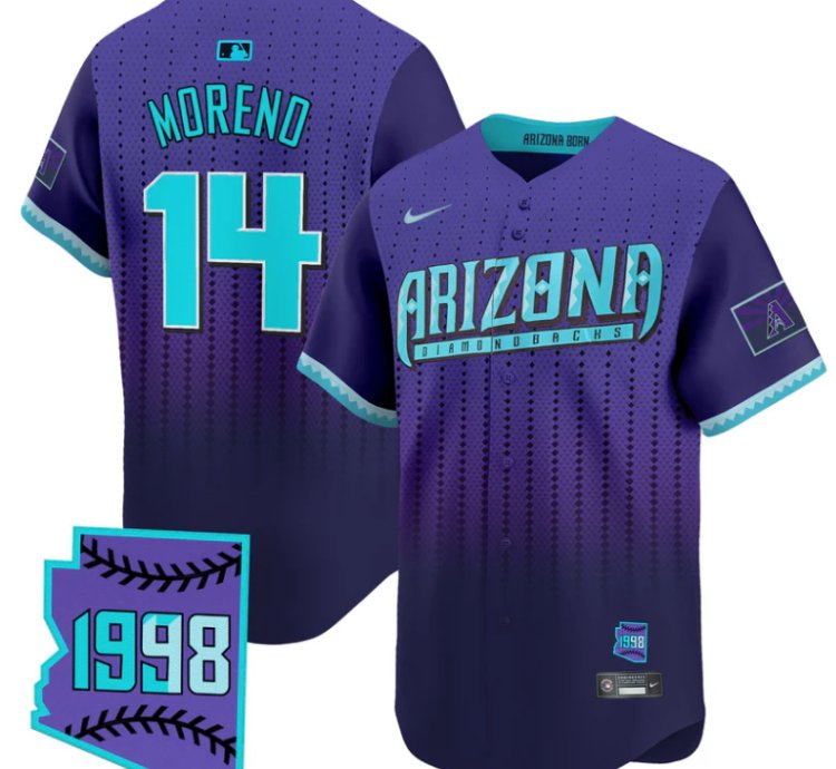 Gabriel Moreno Jersey 14 Arizona Diamondbacks 2025 City Connect Vapor Premier Limited Stitched