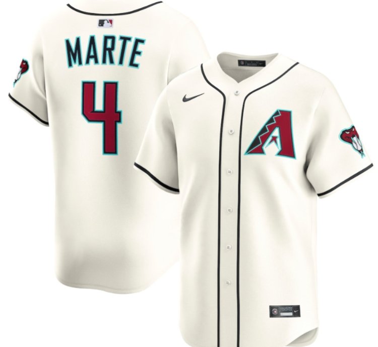 Ketel Marte 4 Arizona Diamondbacks Alternate Limited Player Men Jersey - Cream
