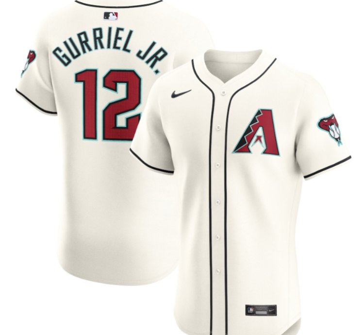 Lourdes Gurriel Jr 12 Arizona Diamondbacks Home Elite Player Men Jersey - White