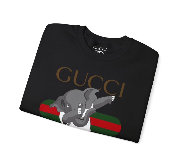 Gucci Elephant Black Sweatshirt - Size Usa
