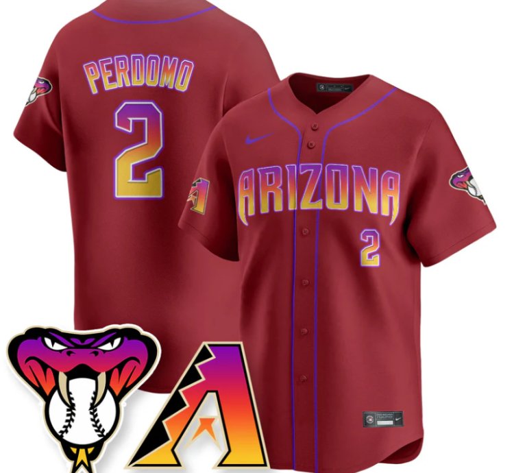 Geraldo Perdomo Jersey 2 Arizona Diamondbacks 2025 City Connect Concept Stitched Red