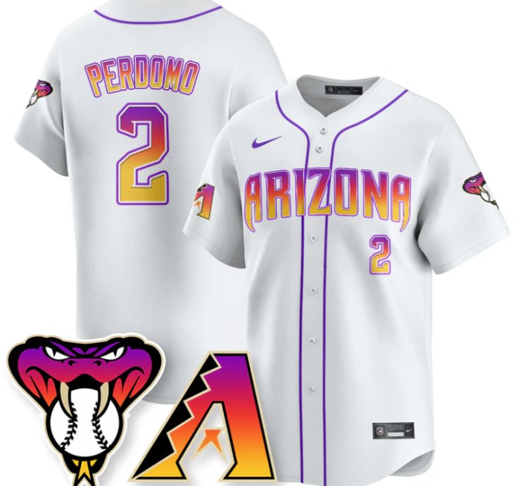 Geraldo Perdomo Jersey 2 Arizona Diamondbacks 2025 City Connect Concept Stitched White