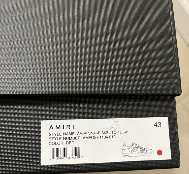 Amiri Skeleton Sneakers Sz 4310us