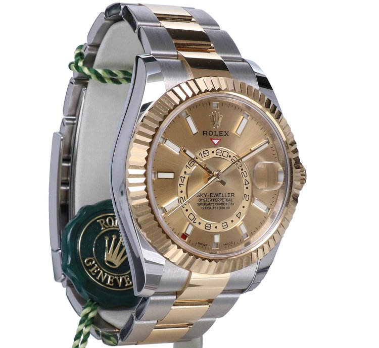 Rolex Sky-dweller 42 Gold Steel Champagne Unworn 2023