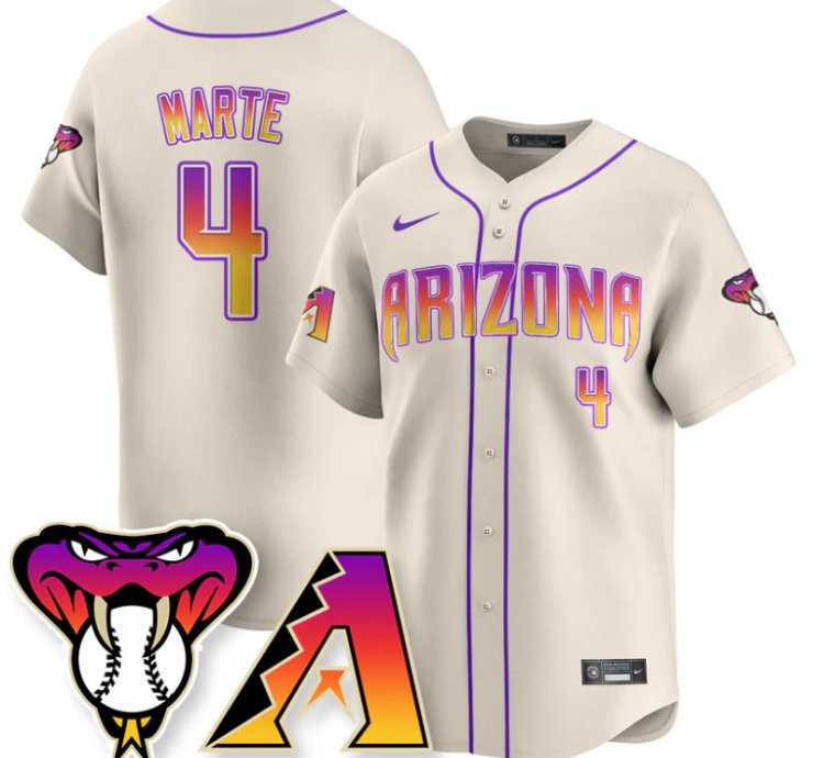 Ketel Marte Jersey 4 Arizona Diamondbacks 2025 City Connect Concept Stitched Cream