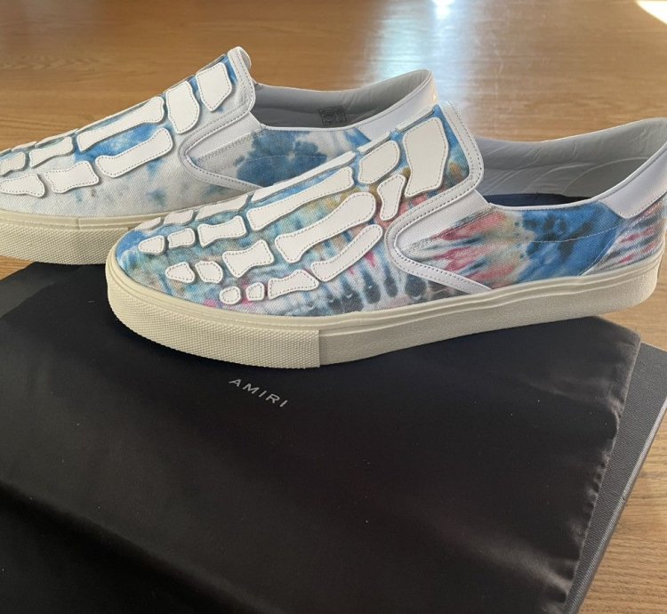 Amiri Skeleton Toe Tie-dye Slip On