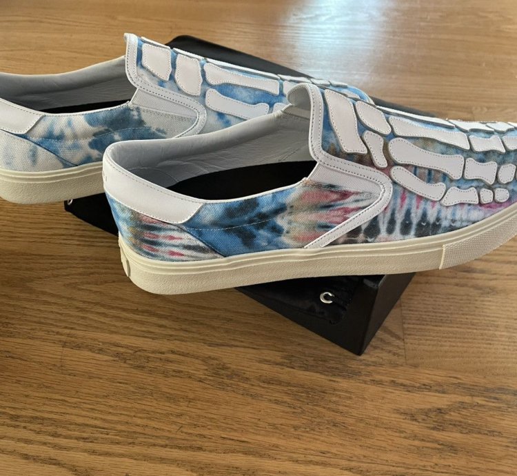 Amiri Skeleton Toe Tie-dye Slip On