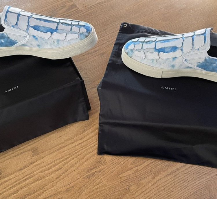 Amiri Skeleton Toe Tie-dye Slip On