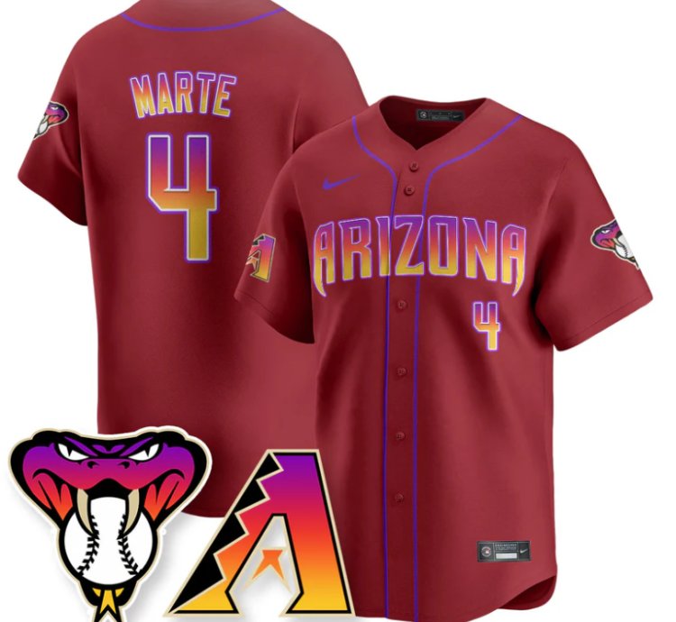 Ketel Marte Jersey 4 Arizona Diamondbacks 2025 City Connect Concept Stitched Red