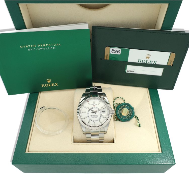 Rolex Sky-dweller 42 New Full Stickers 326934 11 2017 Box Papers Warranty