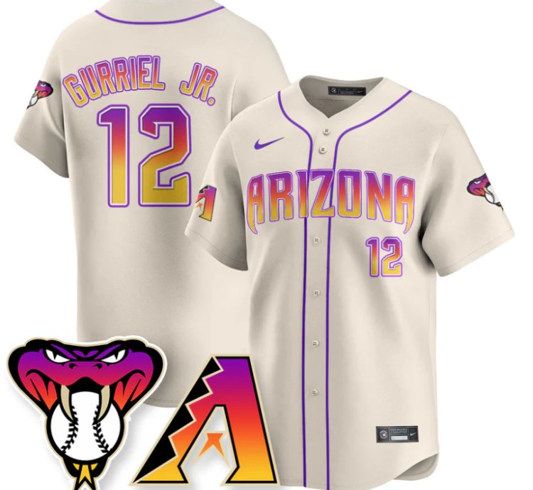 Lourdes Gurriel Jr Jersey 12 Arizona Diamondbacks 2025 City Connect Concept Stitched Cream
