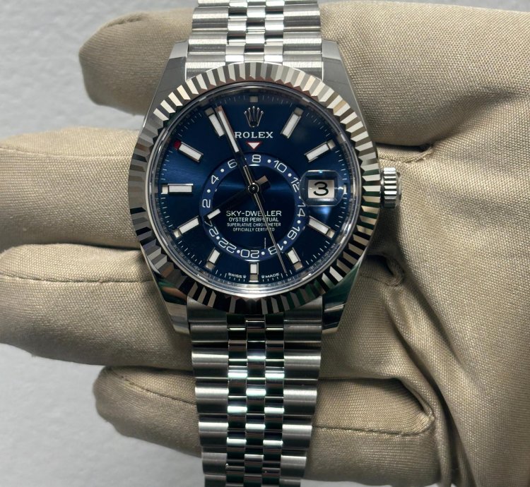 Rolex Sky-dweller 42 Steel Fluted Blue Jubilee 336934 New 2024