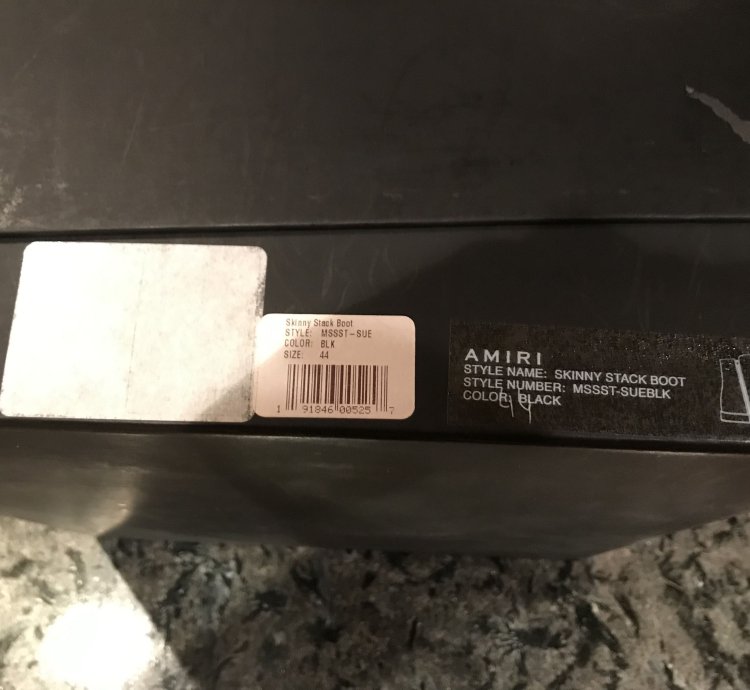 Amiri Skinny Stack Black Suede Boots - Bnib