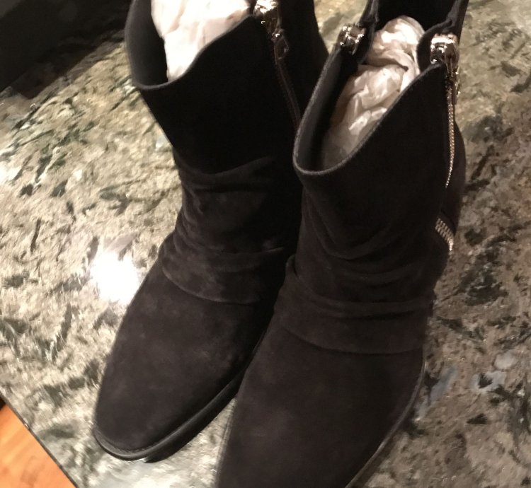 Amiri Skinny Stack Black Suede Boots - Bnib