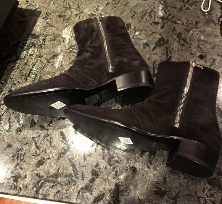 Amiri Skinny Stack Black Suede Boots - Bnib