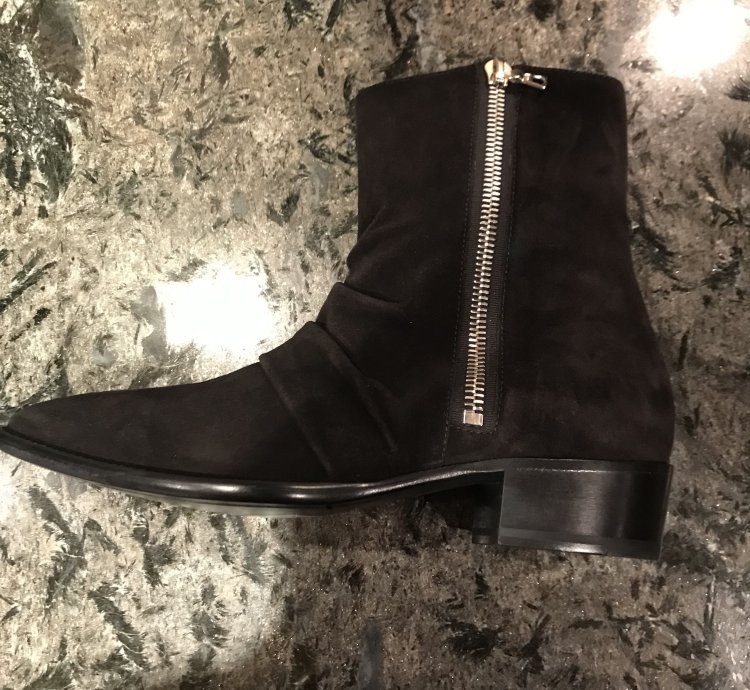 Amiri Skinny Stack Black Suede Boots - Bnib