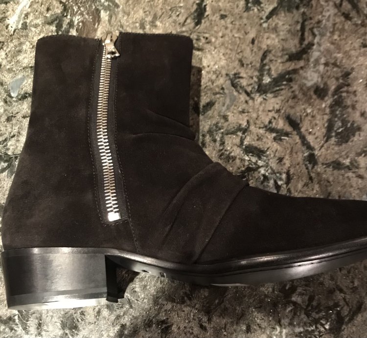 Amiri Skinny Stack Black Suede Boots - Bnib
