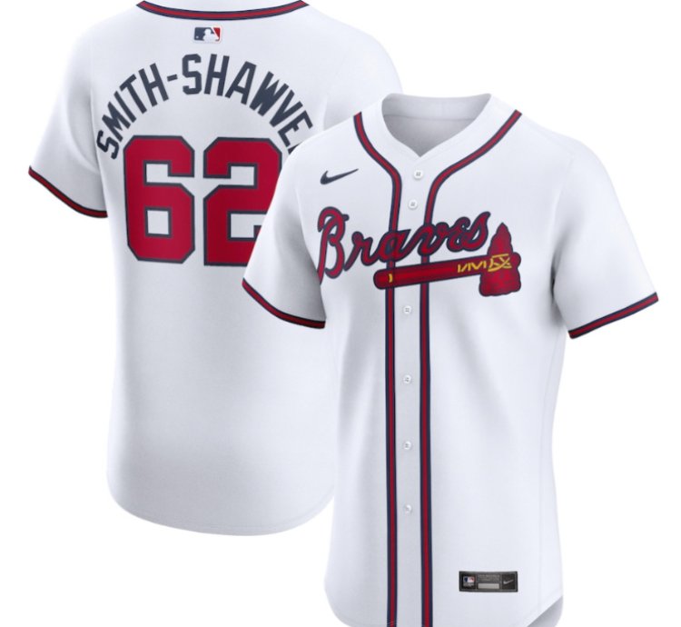 Aj Smith-shawver 62 Atlanta Braves Home Elite Player Men Jersey - White