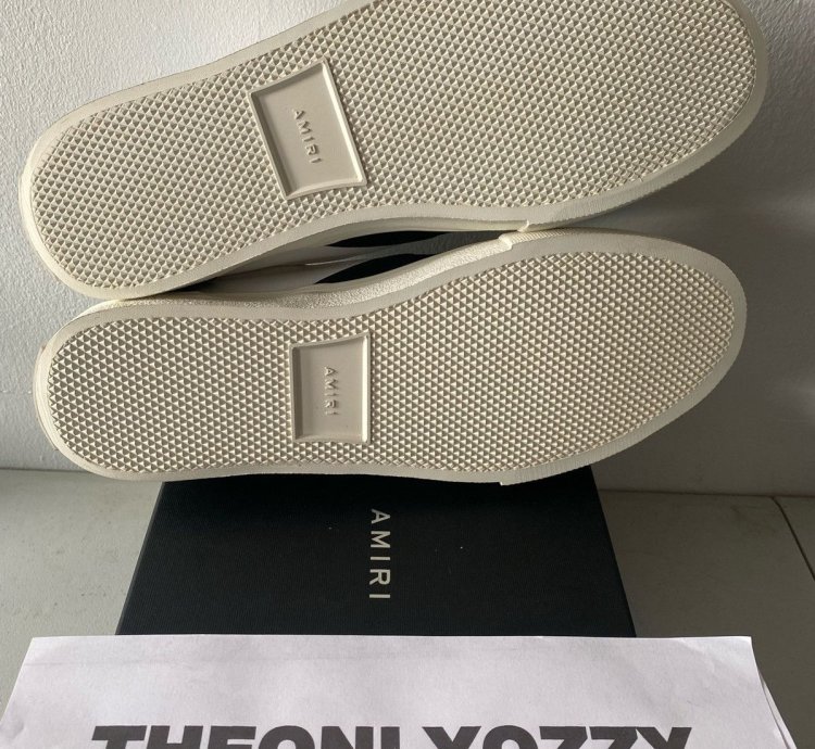 Amiri Slip On Bones Skel Toe Sneakers Black White Sz 46 13