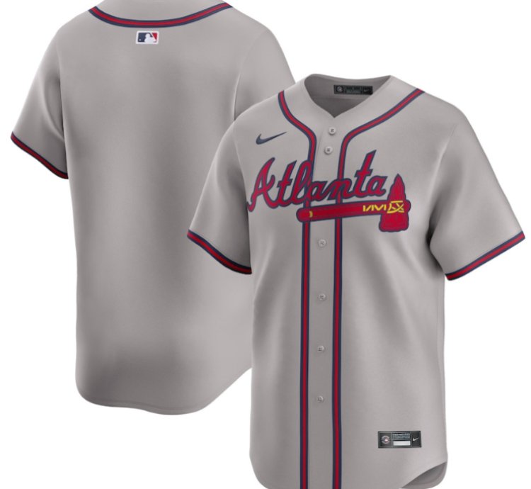 Atlanta Braves Away Limited Men Jersey - Gray