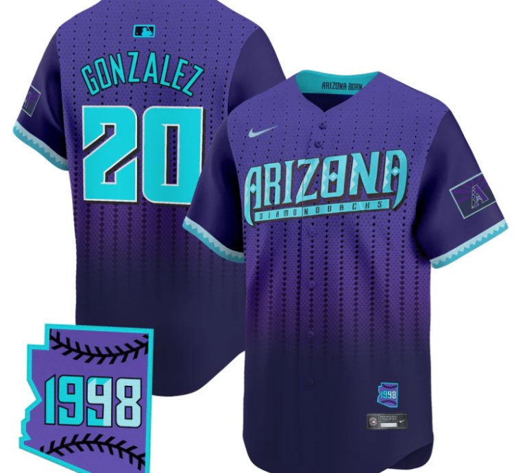 Luis Gonzalez Jersey 20 Arizona Diamondbacks 2025 City Connect Vapor Premier Limited Stitched