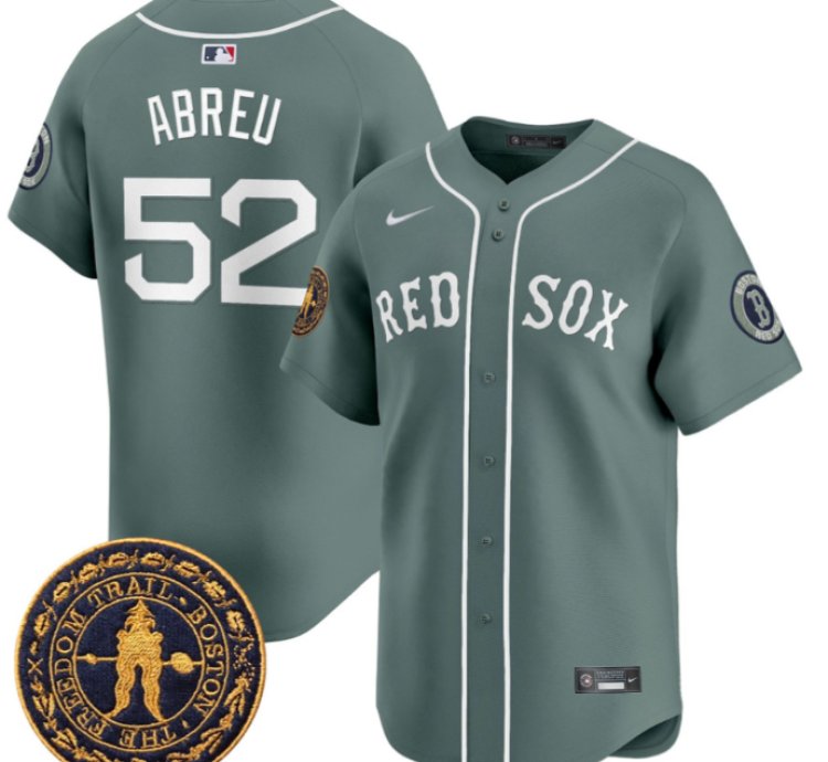 Wilyer Abreu Jersey 52 Boston Red Sox Freedom Trail Patch Vapor Premier Limited Stitched Green