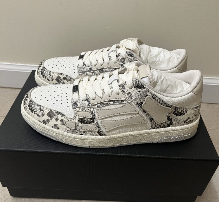 Amiri Snake Skeleton Low Top Sz 10