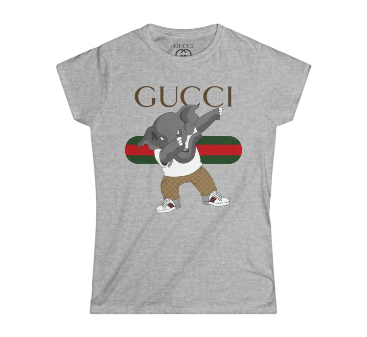 Gucci Elephant Grey Women T-shirt - Size Usa
