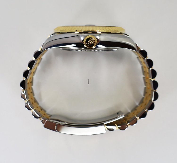 Rolex Sky-dweller 42mm Fluted Bezel Steel Yellow Gold Black Index Dial Jubilee Bracelet 326933