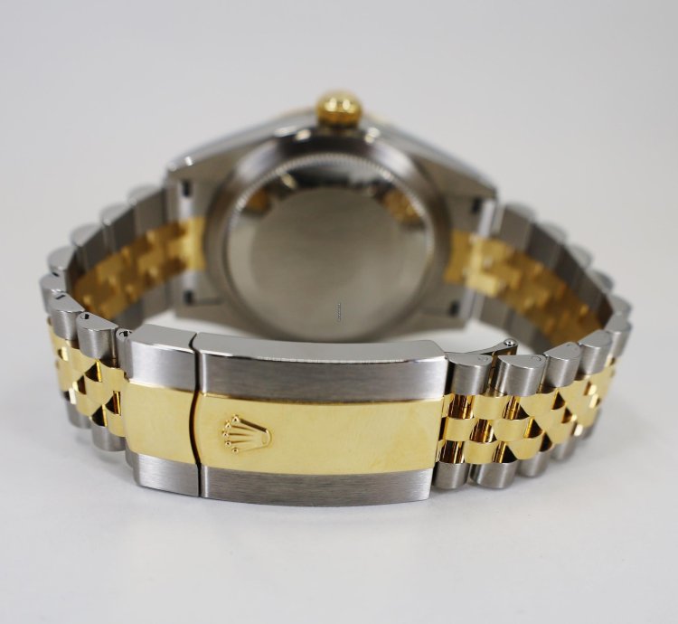 Rolex Sky-dweller 42mm Fluted Bezel Steel Yellow Gold Black Index Dial Jubilee Bracelet 326933