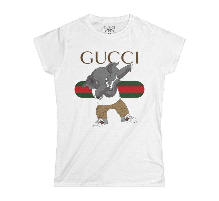 Gucci Elephant White Women T-shirt - Size Usa