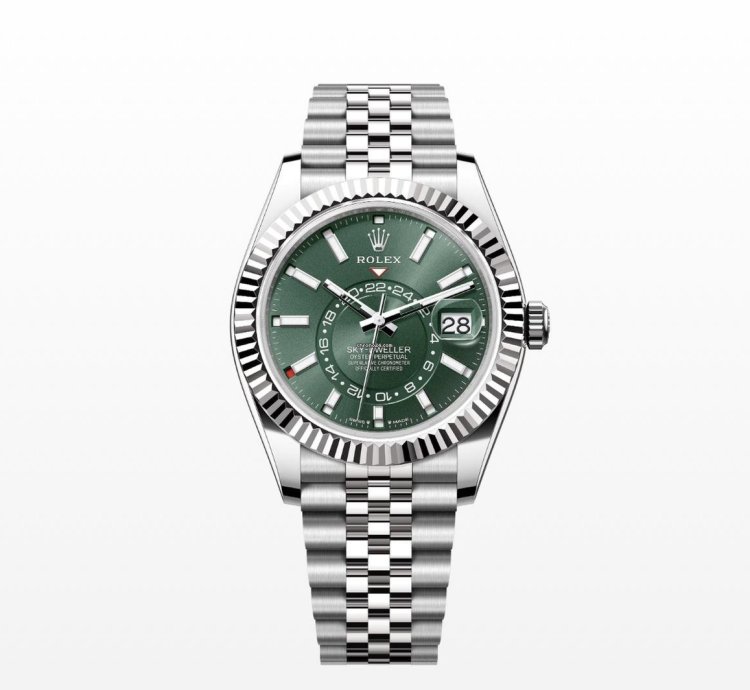 Rolex Sky-dweller 42mm Green Dial Jubilee Bracelet New Unworn 2024